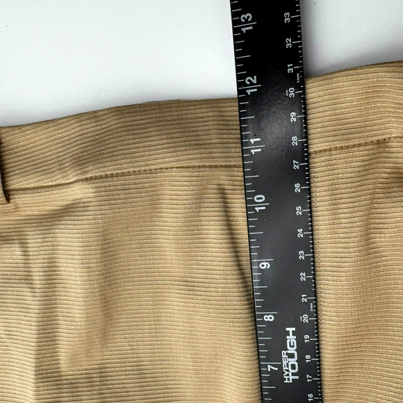LINDA ALLARD ELLEN TRACY NWT Women's 14 Tan Gold Stripe Straight Trouser‎ Pants - Picture 9 of 10